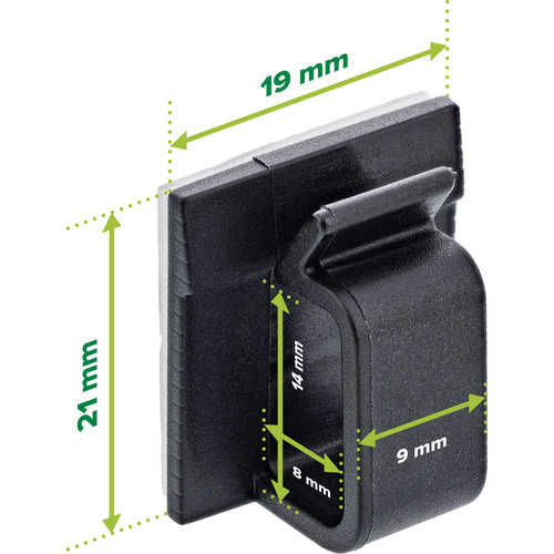 100er Pack InLine® Kabelmanager Klebesockel XL, Nylon, 3M-Klebepad, schwarz