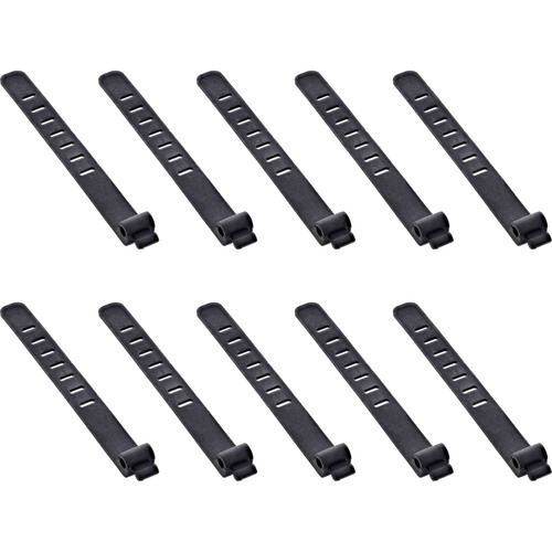 10er Pack InLine® Kabelbinder Silikon, wiederverschließbar, 97x10mm, schwarz