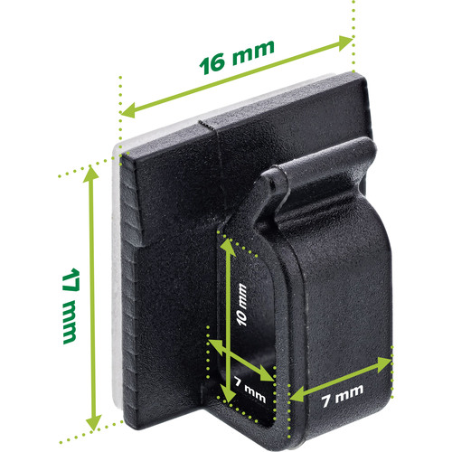 10er Pack InLine® Kabelmanager Klebesockel M, Nylon, 3M-Klebepad, schwarz