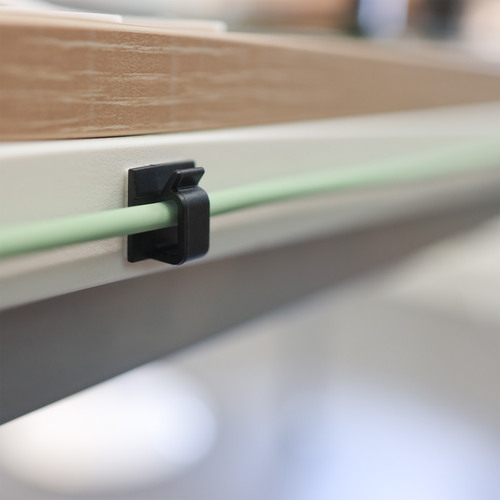 10er Pack InLine® Kabelmanager Klebesockel M, Nylon, 3M-Klebepad, schwarz