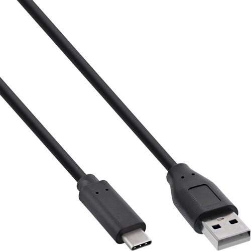130er B-Pack InLine® USB 2.0 Kabel, USB-C an A Stecker, schwarz, 1m