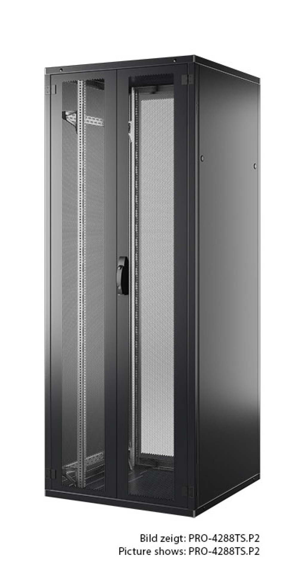 19 Serverschrank PRO 24HE, 600x800 mm -- F+R=2-tlg., RAL9005, PRO-2468TS.P2 (Produktbild 1)