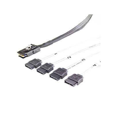FANTEC SRC-mini SAS zu 4x SATA Kabel, mini SAS SFF8087 zu 4x SATA Kabel 0,7m (Produktbild 2)
