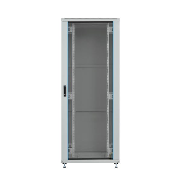 19 Netzwerkschrank PEL 42HE 800x1000 RAL7035 -- Front Glas 1-tlg., Rück Stahl 1-tlg. 1 x SH