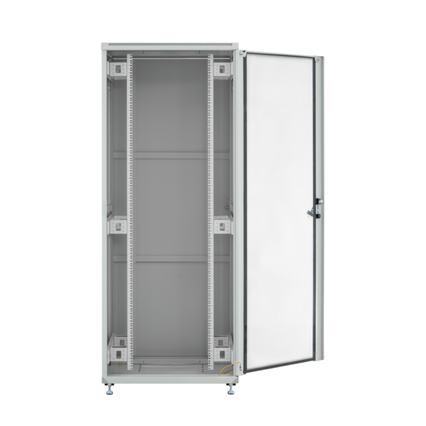 19 Netzwerkschrank PEL 42HE 800x1000 RAL7035 -- Front Glas 1-tlg., Rück Stahl 1-tlg. 1 x SH