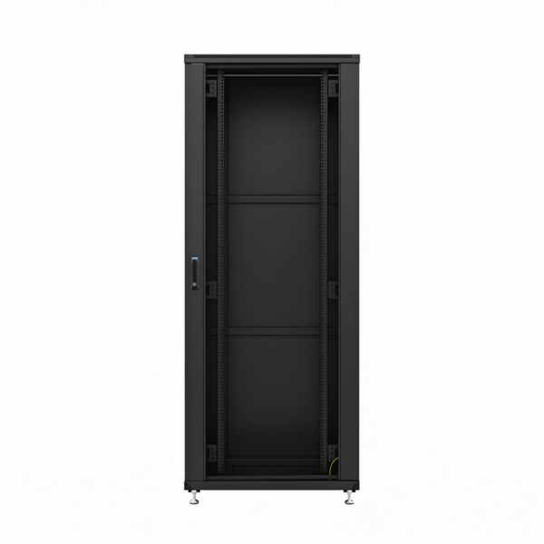 19'' Netzwerkschrank PEL 42HE 800x800 RAL9005 -- Front Glas 1-tlg., Rück Stahl 1-tlg. 1 x SH