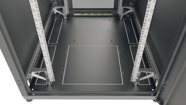 19'' Serverschrank PRO 42HE, 800x1000 mm, F+R=2-tlg., ohne Seitenwände, RAL7035