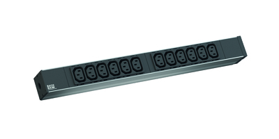 19 Zoll 1HE Steckdosenleiste 12 x C13, black