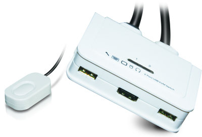 2-Port KVM HDMI-USB-Audio mit Kabelsätzen 2x 0,9m 2-Port KVM HDMI-USB-Audio mit Kabelsätzen 2x 0,9m