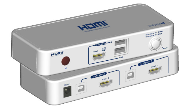 2-Port KVM-Switch HDMI-USB,