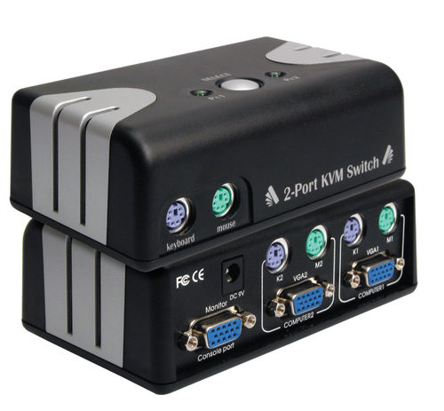 2-Port KVM Switch PS/2 inkl.2x KVM-Kabelsatz, 1,2m 2-Port KVM Switch PS/2 inkl.2x KVM-Kabelsatz, 1,2m