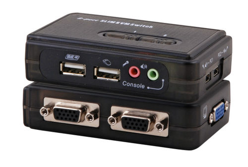 2-Port KVM Switch USB-Audio incl. Kabelset