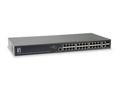 26-Port L3 Lite Managed Gigabit PoE+ Switch, 24x PoE+, 185W, 2 x1G SFP/RJ45 26-Port L3 Lite Managed Gigabit PoE+ Switch, 24x PoE+, 185W, 2 x1G SFP/RJ45