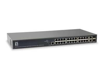 26-Port L3 Lite Managed Gigabit PoE+ -- Switch, 24x PoE+, 185W, 2 x1G SFP/RJ45 26-Port L3 Lite Managed Gigabit PoE+ -- Switch, 24x PoE+, 185W, 2 x1G SFP/RJ45