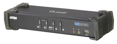 2Port KVM USB-DVI-Audio-USB 2.0 Hub inkl. Kabelset 2x 1.2m