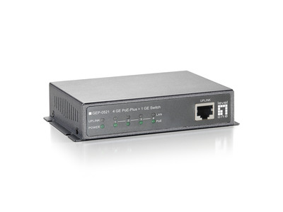 4 GE PoE+ - 1 GE Switch (120W) 4 GE PoE+ - 1 GE Switch (120W)