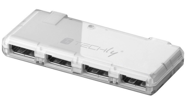 4-Port Mini High Speed USB2.0 Hub, schwarz