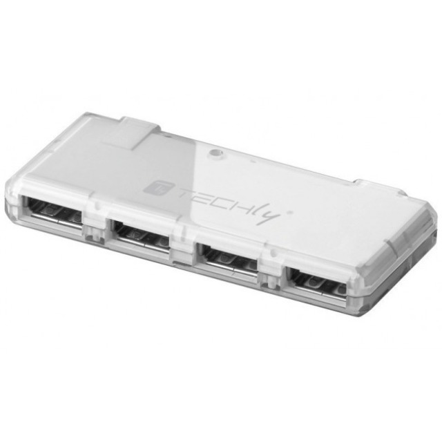 4-Port Mini High Speed USB2.0 Hub, wei, 