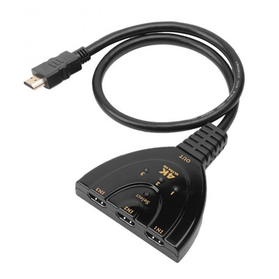 4K-30Hz-HDMI-Switch-3X1-Pigtail -- 