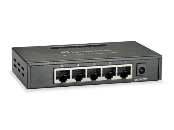 5-Port Gigabit Switch, Metallgehäuse