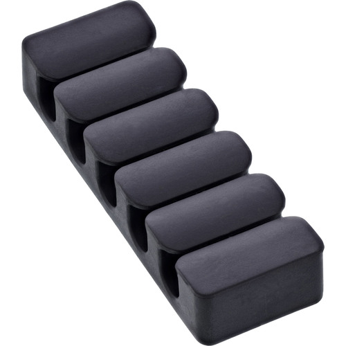 5er Pack InLine® Kabelclip, 5-fach, selbstklebend, schwarz