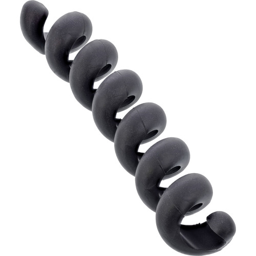 5er Pack InLine® Kabelspirale, Kabelmanager 1-fach, 100x16mm, schwarz