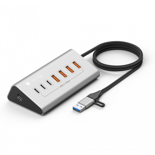 7-Port Hub USB-A/USB-C? 3.2 Gen2, 1m USB-A/C Kabel, 4xUSB-A+3xUSB-C(10Gbps)