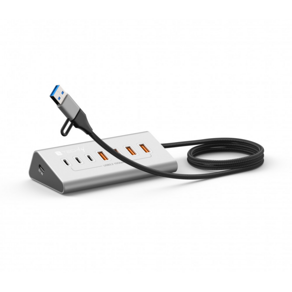 7-Port Hub USB-A/USB-C? 3.2 Gen2, 1m USB-A/C Kabel, 4xUSB-A+3xUSB-C(10Gbps)