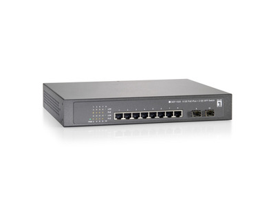 8 GE PoE-Plus + 2 GE SFP Switch, 150W 8 GE PoE-Plus + 2 GE SFP Switch, 150W