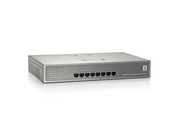 8-Port Gigabit Ethernet PoE+ Switch, (123.2W) LAN Switch