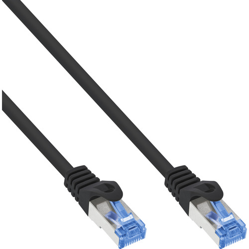 80er B-Pack InLine® Cat.6A S/FTP LSZH Patchkabel, CCA, schwarz, 1m Patchkabel RJ45