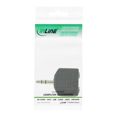 InLine® Audio Adapter, 3,5mm Klinke Stecker an 2x 3,5mm Klinke Buchse, Stereo (Produktbild 3)