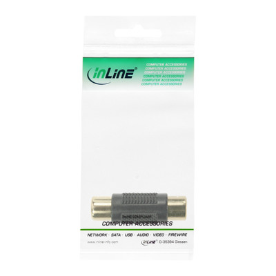 InLine® Audio Adapter, Cinch Buchse an Cinch Buchse, vergoldet (Produktbild 2)