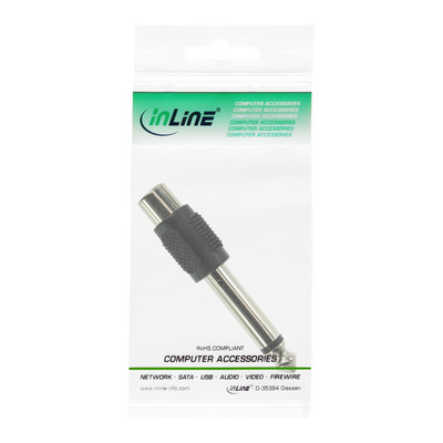 InLine® Audio Adapter, 6,3mm Klinke Stecker auf Cinch Buchse, Mono (Produktbild 3)