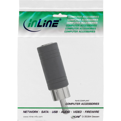 InLine® Audio Adapter, Cinch Stecker auf 3,5mm Klinke Buchse, Mono (Produktbild 3)