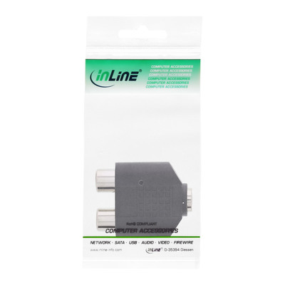 InLine® Audio Adapter, 3,5mm Klinke Buchse Stereo an 2x Cinch Buchse (Produktbild 3)