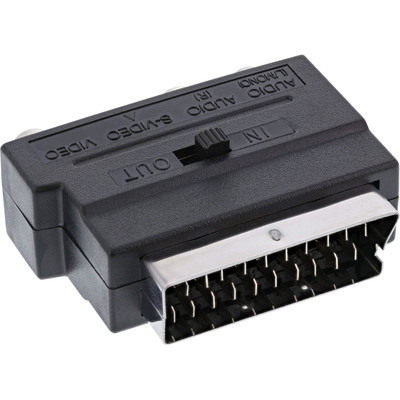 InLine® Scart Adapter, Scart (in/out) an 3x Cinch Buchse und 1x S-VHS Buchse (Produktbild 2)