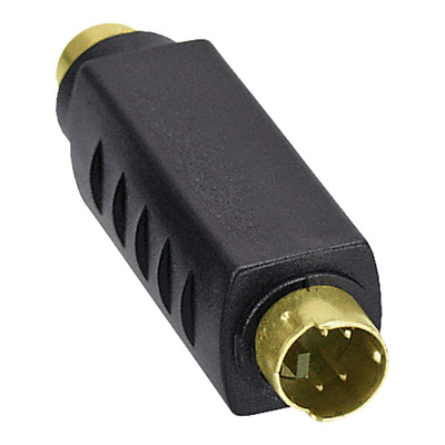 InLine® S-VHS Adapter aktiv, 4pol Mini DIN Stecker an Cinch Buchse, vergoldet (Produktbild 2)