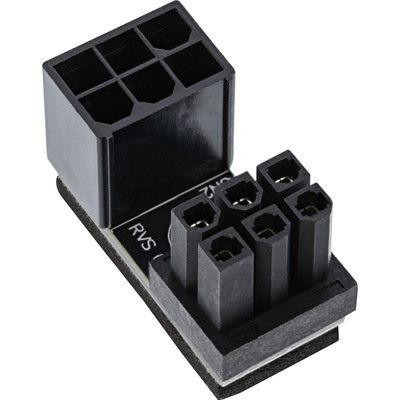 InLine® Stromadapter intern, 180° ATX 6pol Stecker / Buchse (gedreht) (Produktbild 2)