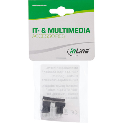 InLine® Stromadapter intern, 180° ATX 6pol Stecker / Buchse (gedreht) (Produktbild 3)