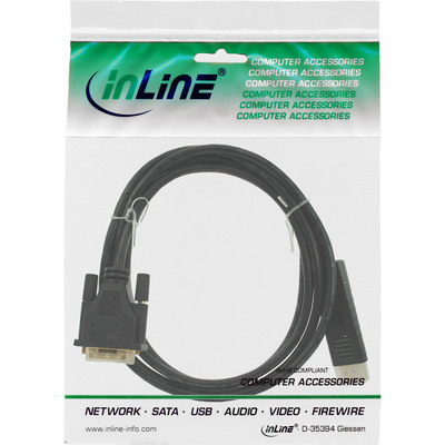 InLine® DisplayPort zu DVI Konverter Kabel, schwarz, 1m (Produktbild 2)
