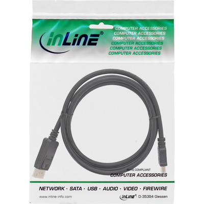InLine® DisplayPort zu HDMI Konverter Kabel, schwarz, 2m (Produktbild 2)