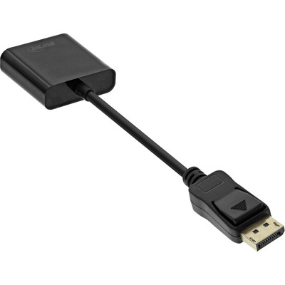 InLine® Basic DisplayPort zu VGA Adapterkabel, schwarz, 0,15m (Produktbild 2)
