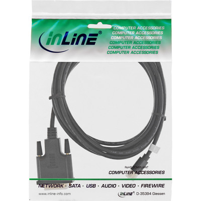 InLine® Mini DisplayPort zu DVI Konverter Kabel, schwarz, 0,5m (Produktbild 2)