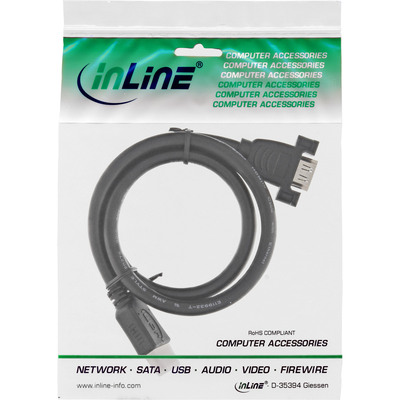 InLine® HDMI 4K2K Adapterkabel zum Einbau, HDMI A Stecker/Buchse, 0,6m (Produktbild 2)
