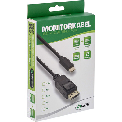 InLine® USB Display Kabel, USB-C Stecker zu DisplayPort Stecker, 3m (Produktbild 2)