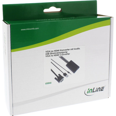 InLine® Konverter VGA+Audio zu HDMI, Eingang VGA und Klinke Audio Stereo (Produktbild 2)