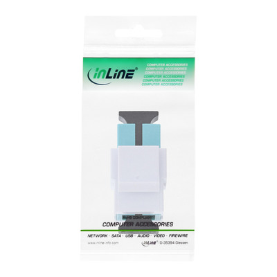 InLine® LWL Keystone Snap-in Kupplung, Simplex SC/SC, multimode, Keramik-Hülse (Produktbild 3)