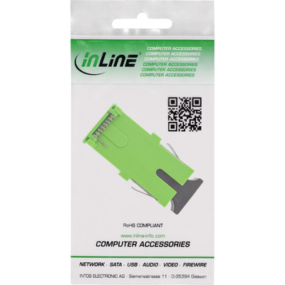 InLine® LWL-Kupplung, Simplex SC/SC, singlemode, Keramik-Hülse, mit Shutter (Produktbild 3)