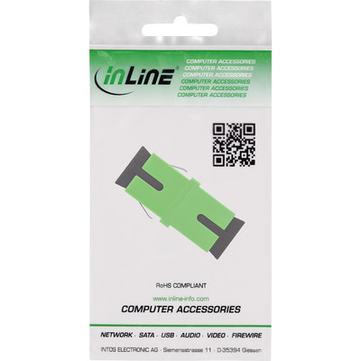 InLine® LWL-Kupplung, Simplex SC/SC, singlemode, mit Shutter intern (Produktbild 3)